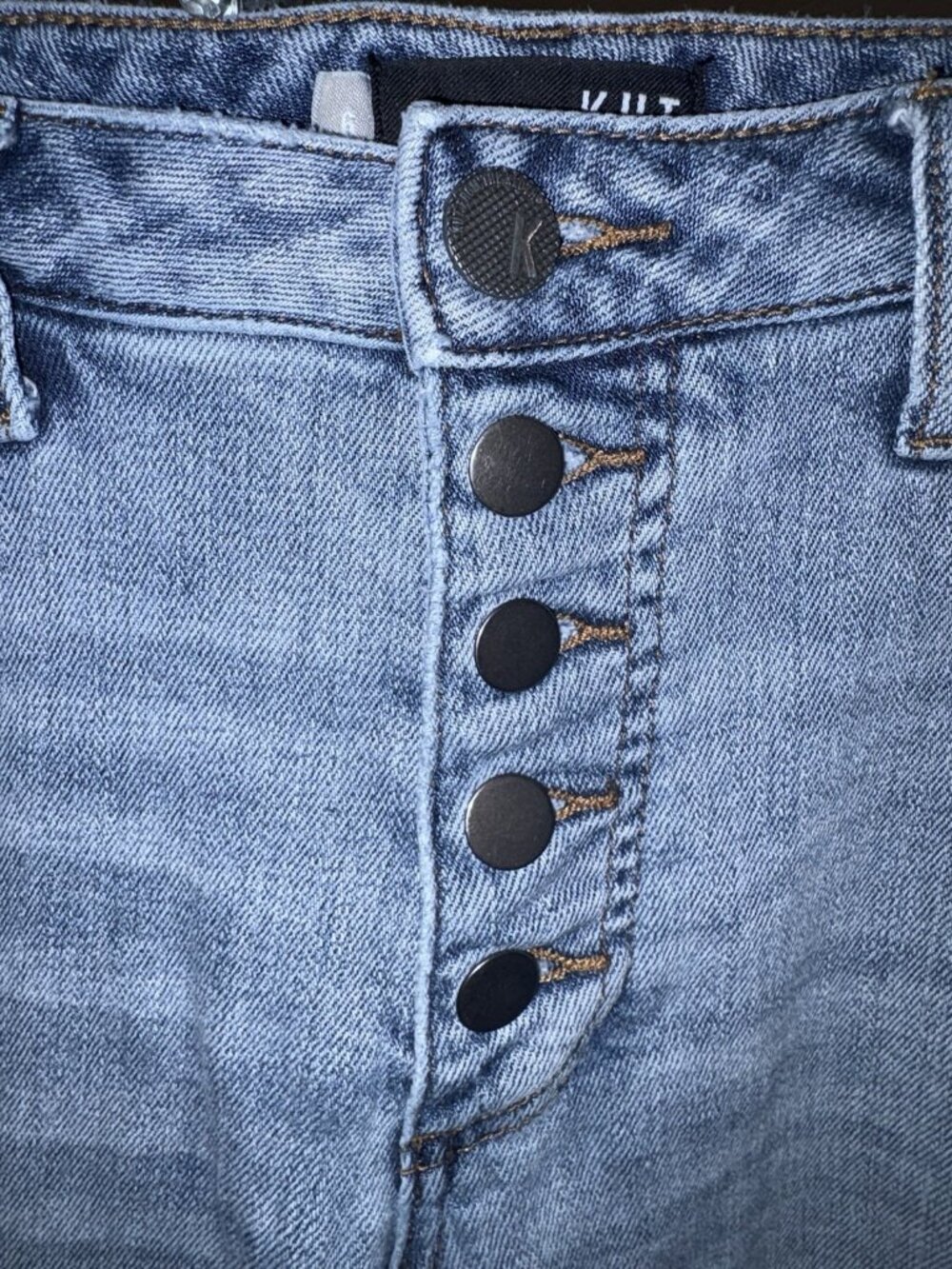 Kut from the Kloth Women's Straight Ankle Jeans Size 6 Button Fly - Picture 6 of 12